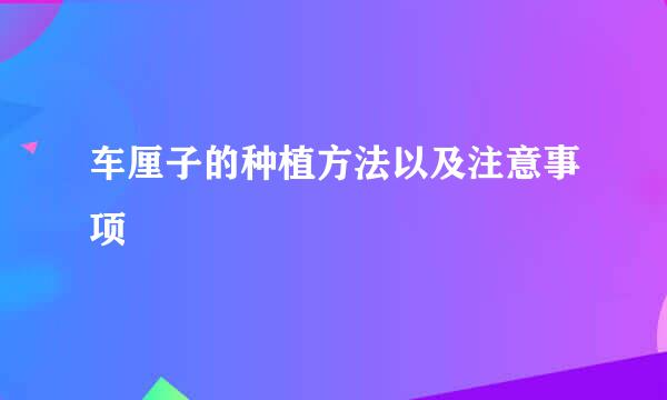 车厘子的种植方法以及注意事项