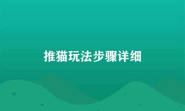 推猫玩法步骤详细