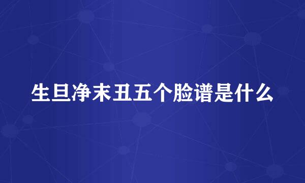 生旦净末丑五个脸谱是什么