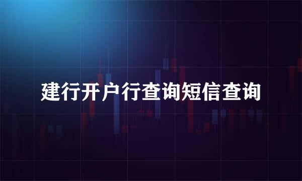 建行开户行查询短信查询