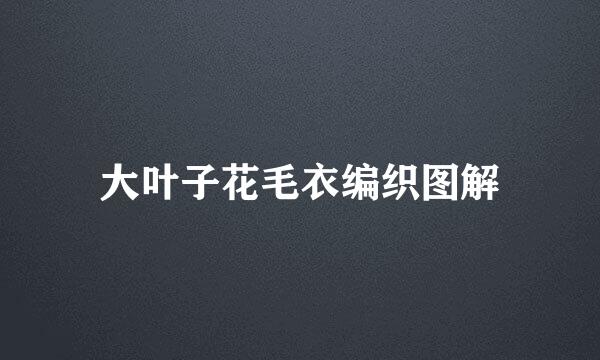 大叶子花毛衣编织图解