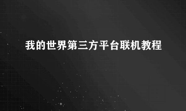 我的世界第三方平台联机教程