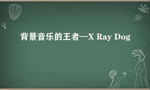 背景音乐的王者—X Ray Dog