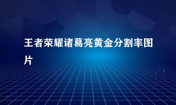 王者荣耀诸葛亮黄金分割率图片