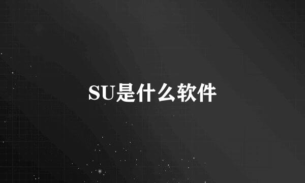 SU是什么软件