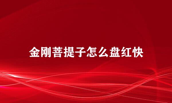 金刚菩提子怎么盘红快