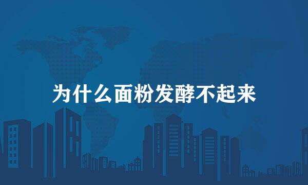 为什么面粉发酵不起来