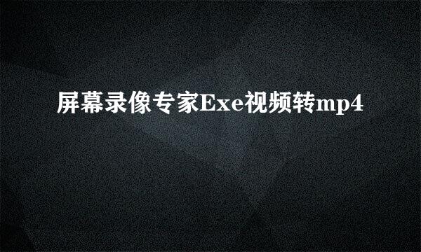 屏幕录像专家Exe视频转mp4