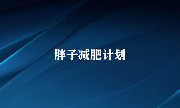 胖子减肥计划
