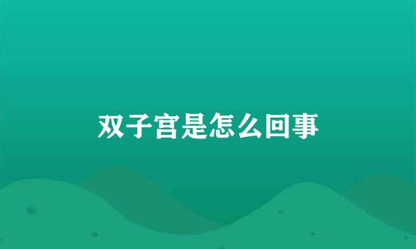 双子宫是怎么回事