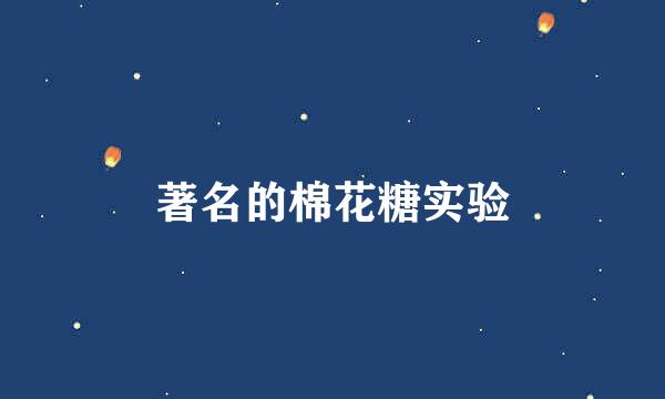 著名的棉花糖实验