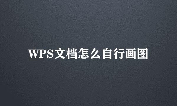 WPS文档怎么自行画图