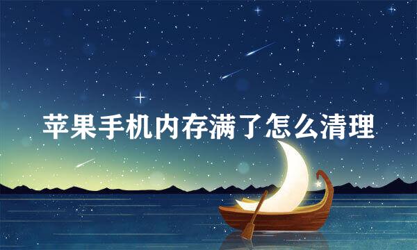 苹果手机内存满了怎么清理