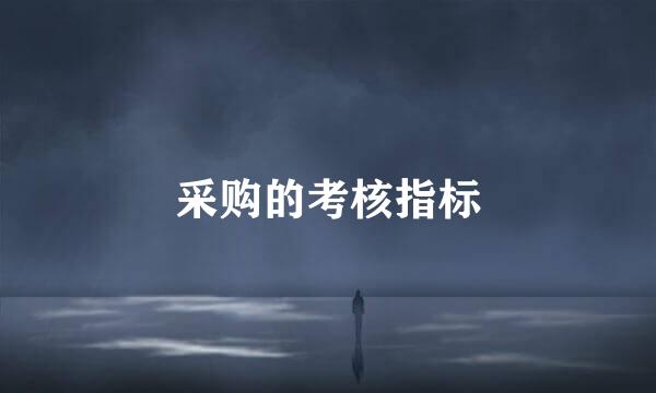 采购的考核指标