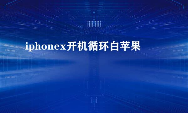 iphonex开机循环白苹果