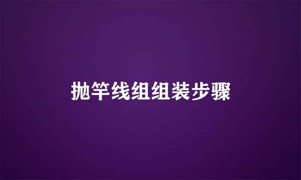 抛竿线组组装步骤