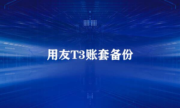 用友T3账套备份