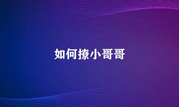 如何撩小哥哥