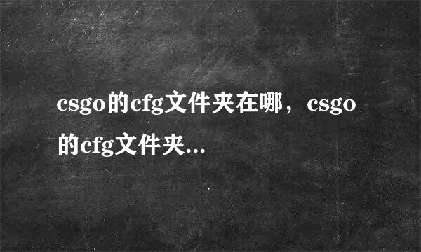 csgo的cfg文件夹在哪，csgo的cfg文件夹怎么打开