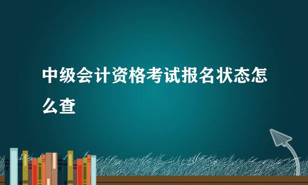 中级会计资格考试报名状态怎么查