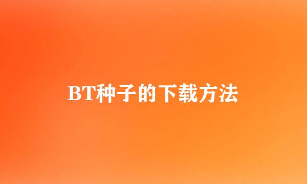 BT种子的下载方法