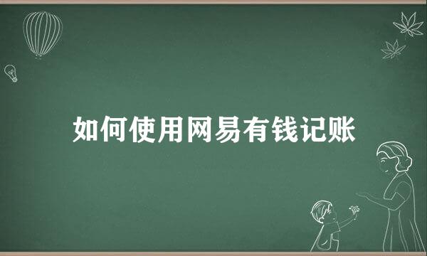如何使用网易有钱记账