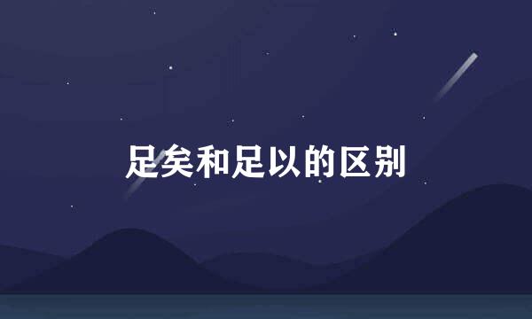 足矣和足以的区别