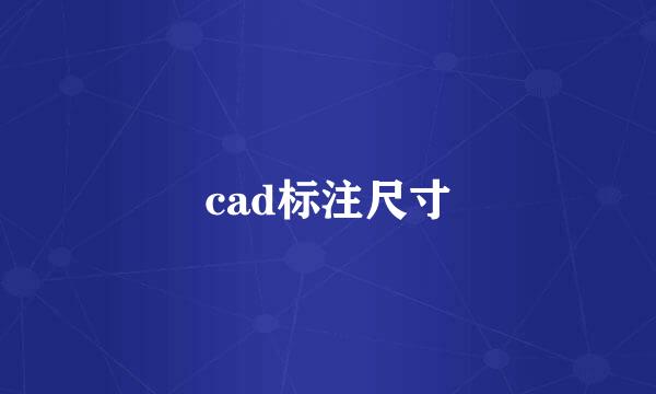cad标注尺寸