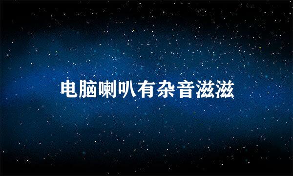 电脑喇叭有杂音滋滋