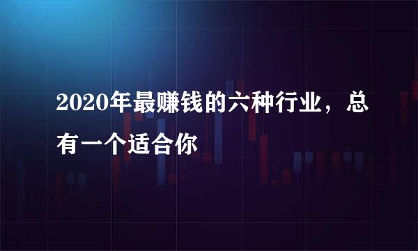 2020年最赚钱的六种行业，总有一个适合你