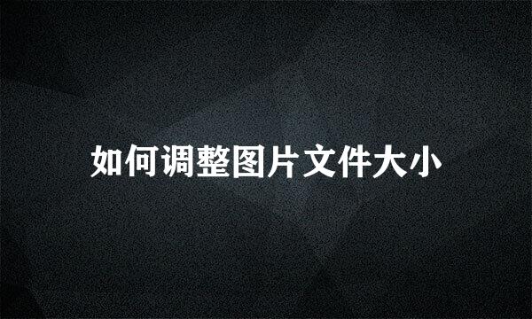 如何调整图片文件大小