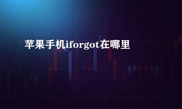 苹果手机iforgot在哪里