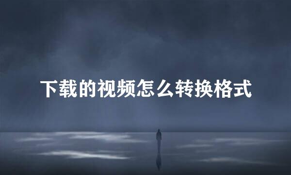 下载的视频怎么转换格式