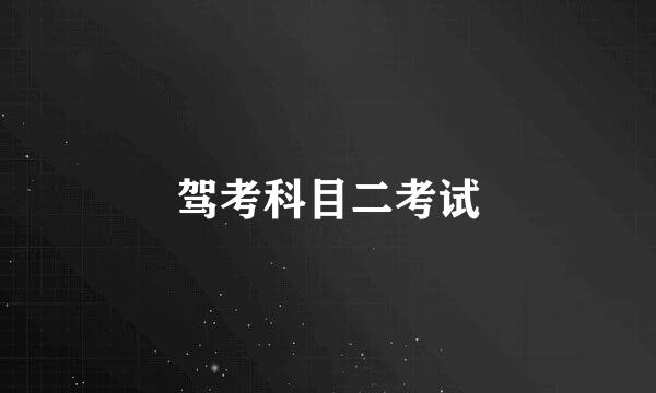 驾考科目二考试