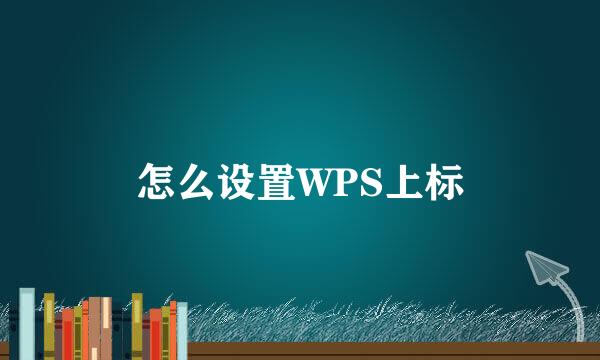 怎么设置WPS上标