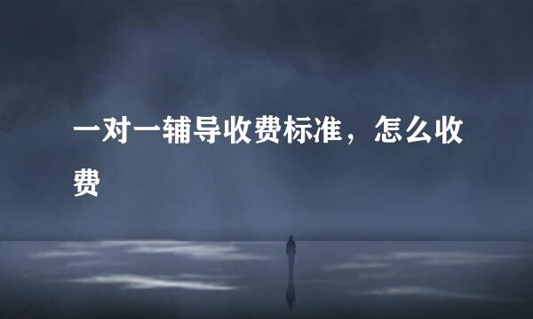 一对一辅导收费标准，怎么收费