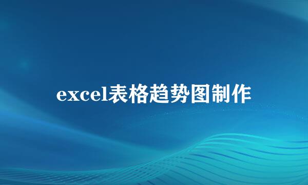 excel表格趋势图制作