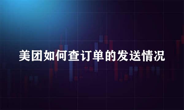 美团如何查订单的发送情况