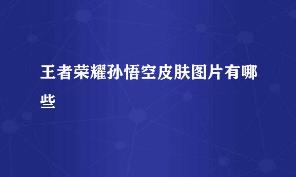 王者荣耀孙悟空皮肤图片有哪些