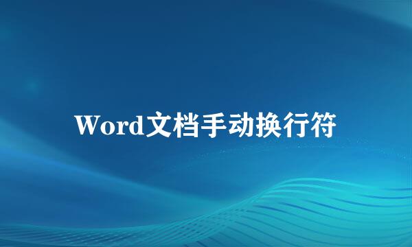 Word文档手动换行符