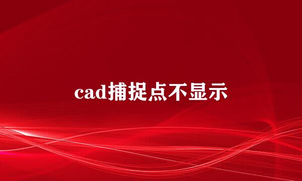 cad捕捉点不显示