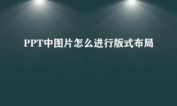 PPT中图片怎么进行版式布局