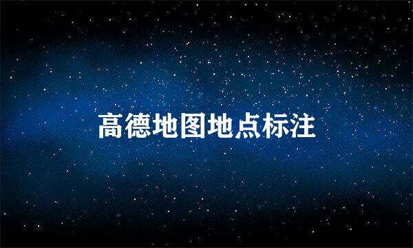 高德地图地点标注