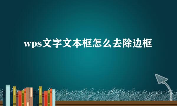 wps文字文本框怎么去除边框