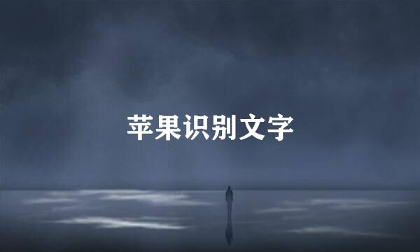 苹果识别文字