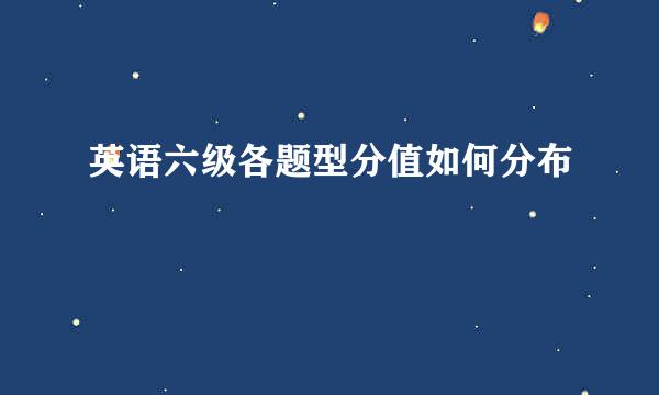 英语六级各题型分值如何分布