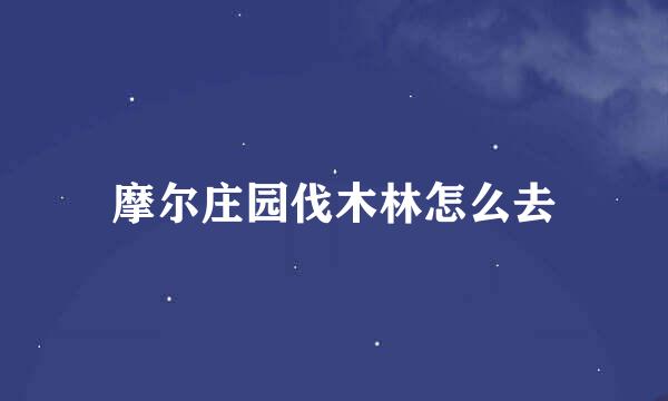 摩尔庄园伐木林怎么去
