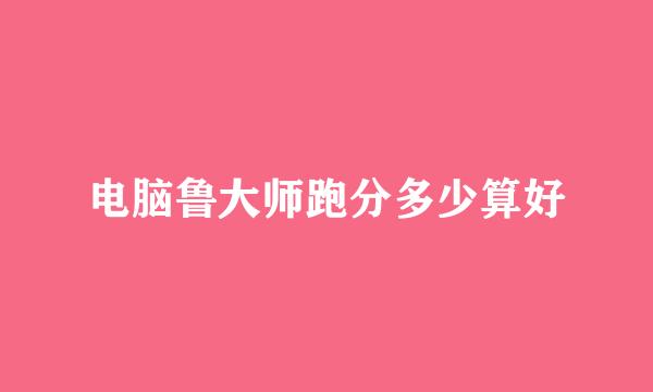 电脑鲁大师跑分多少算好