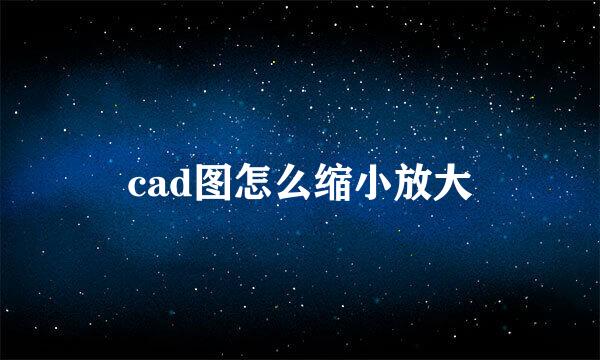 cad图怎么缩小放大
