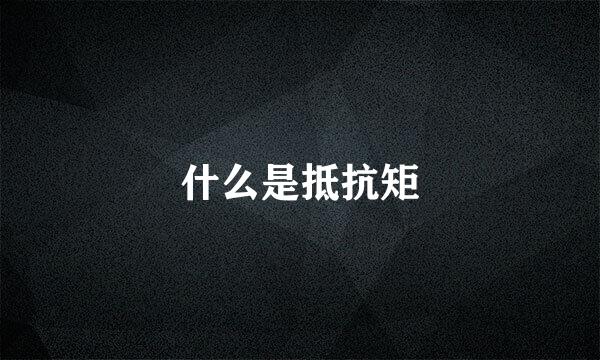 什么是抵抗矩